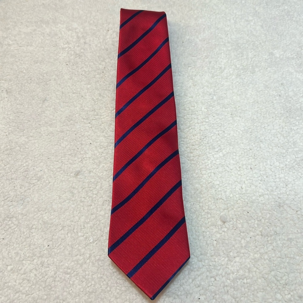 John Henric Red and Blue Tie Made in Italy Tie 100% Silk